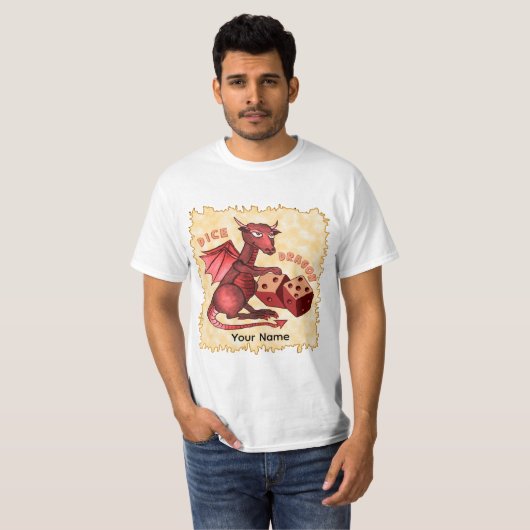 Dragon Dobbelstenen  T-shirt (Voorkant volledig)