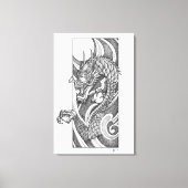 Dragon Dotwork Ryu Canvas Afdruk (Voorkant)