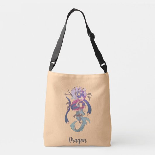 Dragon, draak crossbody tas (Achterkant)
