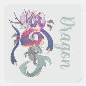 Dragon, draak sticker (Voorkant)