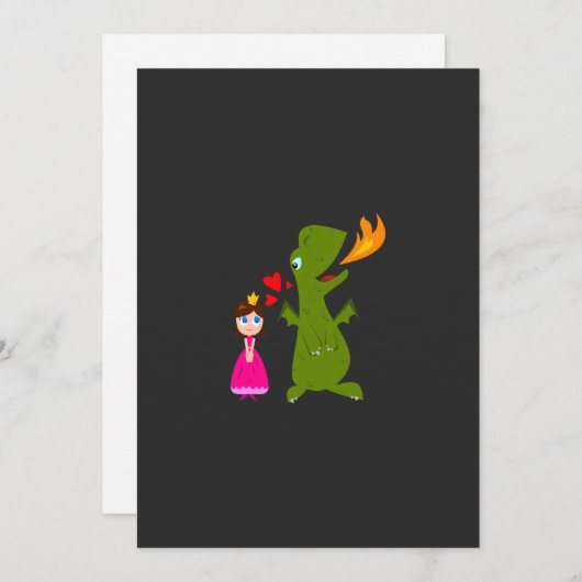 Dragon_Drag & Drop bruiloft uitnodigingen (Voorkant / Achterkant)