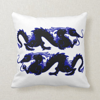 Dragon Dragon Black en Blue Kussen