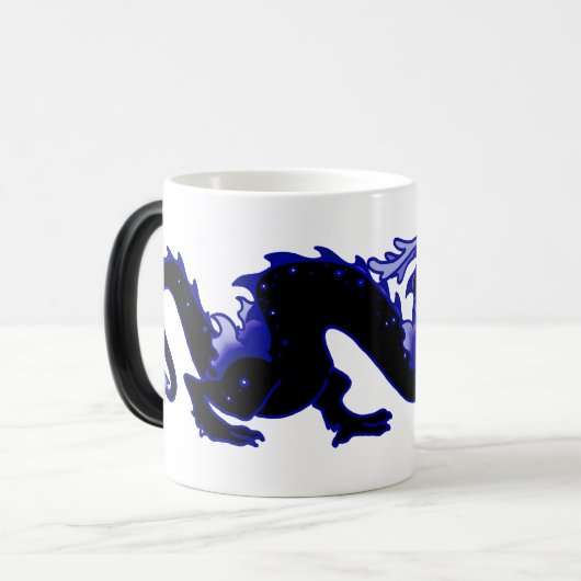 Dragon Dragon Black en Blue Magische Mok (Voorkant links)