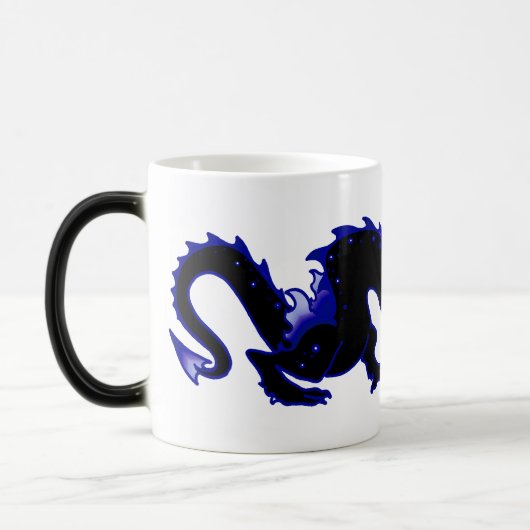 Dragon Dragon Black en Blue Magische Mok (Links)