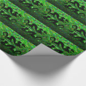 Dragon Dragon Black en Green Cadeaupapier (Hoek)