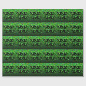 Dragon Dragon Black en Green Cadeaupapier (Vlak)