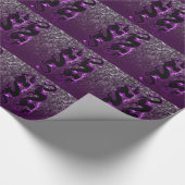 Dragon Dragon Black en Paars Cadeaupapier (Hoek)