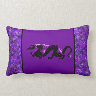 Dragon Dragon Black en Paars Kussen