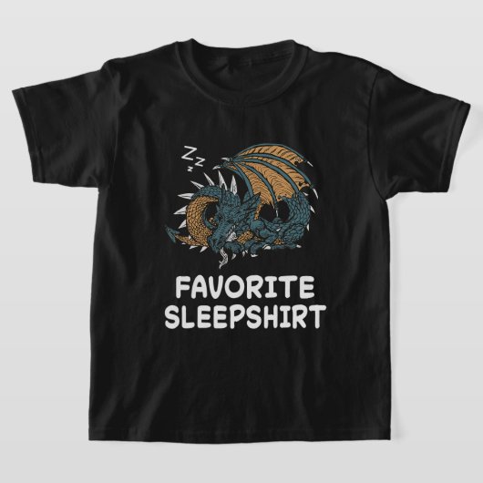 Dragon Dragons Nap Sleeping Sleep Pajama Nightgown T-shirt (Laagn)