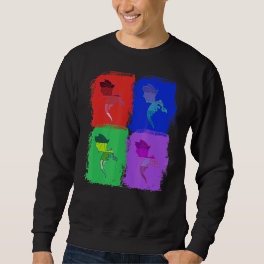 dragon dragons Pop art Trui (Voorkant)