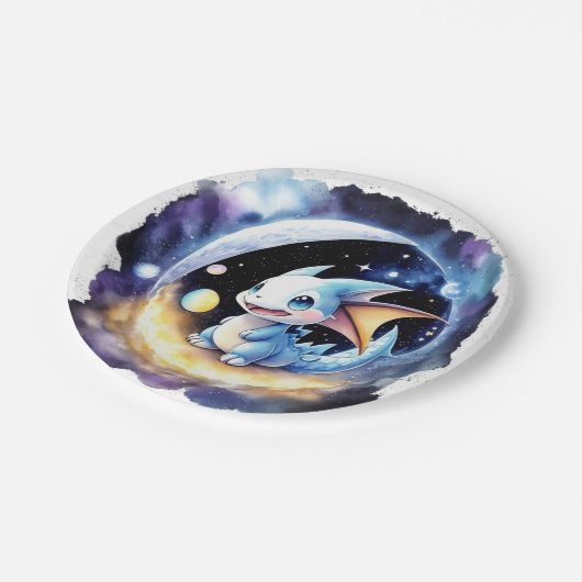 Dragon Dreams: Baby shower Get-Together Papieren Bordje (Gekanteld)
