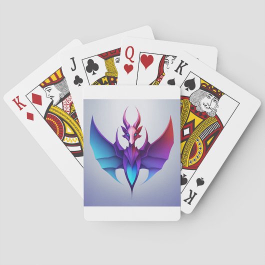 Dragon Dreams: Een Cartoon Fantasy Groet Pokerkaarten (Achterkant)