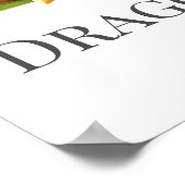 Dragon Dreams Green Blue Baby Dragon Nursery Poster (Hoek)