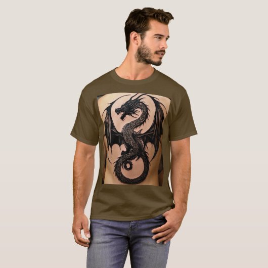 "Dragon Dreams: grillige T-shirt Design" (Voorkant volledig)