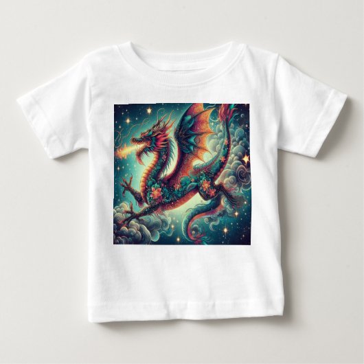 Dragon Dreams: Kinder T-shirt met Whimsical Stick (Voorkant)