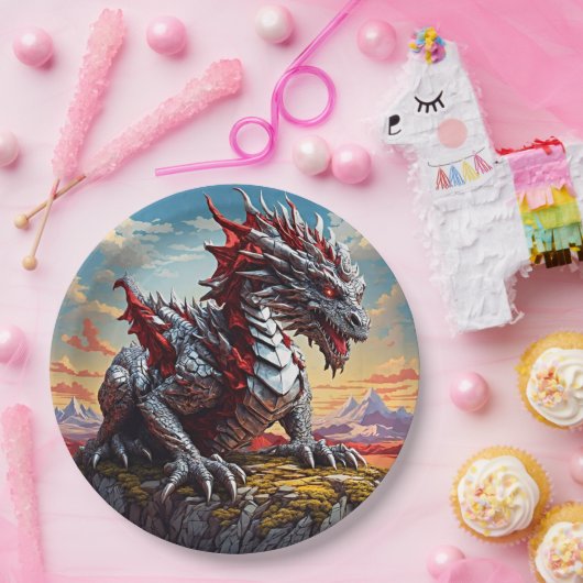 Dragon Dreamscape Papieren Bordje (Feest)