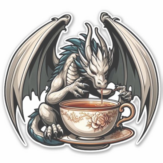 Dragon Drink koffiethee Sticker (Voorkant)