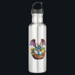 Dragon Easter Day Loves Collecting Easter Eggs Dra Waterfles<br><div class="desc">Dragon Easter Day Loves Collecting Easter Eggs Dragons Kids T-Shirt</div>