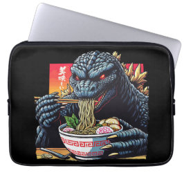 Dragon eating ramen laptop sleeve