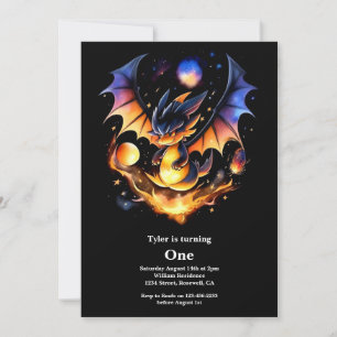 Dragon eerste verjaardag kaart