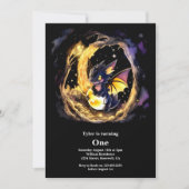 Dragon eerste verjaardag kaart (Voorkant)