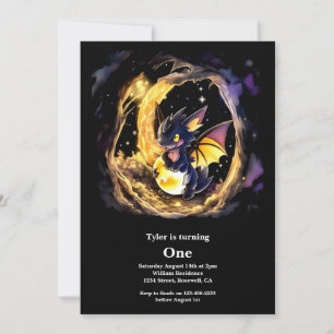 Dragon eerste verjaardag kaart