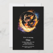 Dragon eerste verjaardag kaart (Voorkant)