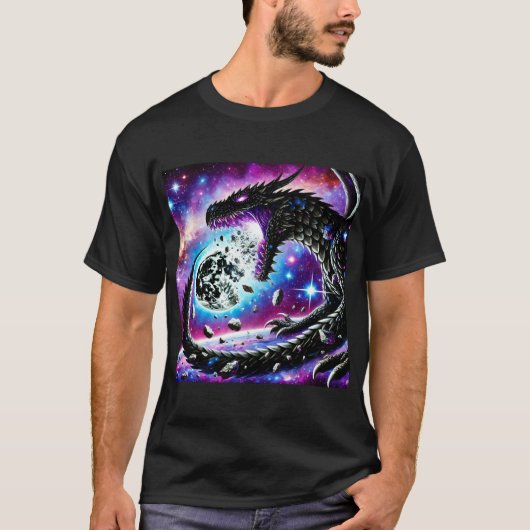 Dragon eet planeet t-shirt (Voorkant)