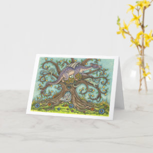 DRAGON-EIEREN, MEDIEVAL LAIR, FANTASY FOLK ART Bla Kaart