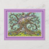 DRAGON-EIEREN, MEDIEVAL LAIR, FANTASY FOLK ART BRIEFKAART (Voorkant)