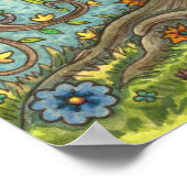 DRAGON-EIEREN, MEDIEVAL LAIR, FANTASY FOLK ART POSTER (Hoek)