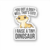 Dragon Eigenaar van Dragon Bearded Dragon Pet Bear Sticker (Voorkant)