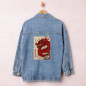 Dragon elegant ontwerp op denim jack jacket (Hangar)