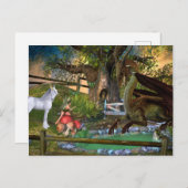 Dragon Elf Fairy Unicorn Fantasy Landschap Briefkaart (Voorkant / Achterkant)