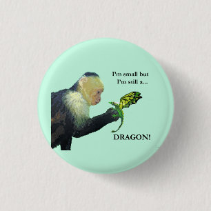 Dragon en aap ronde button 3,2 cm