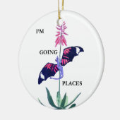 Dragon en Cactus Keramisch Ornament (Links)