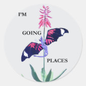 Dragon en Cactus Ronde Sticker (Voorkant)