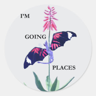 Dragon en Cactus Ronde Sticker