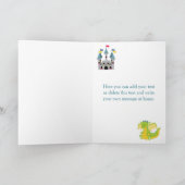 Dragon en Castle Birthday Party Bedankkaart (Binnen)