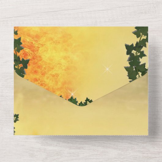 Dragon en Castle uitnodiging (Achterkant)