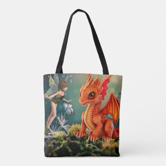 Dragon en Fairy Tote Bag (Achterkant)