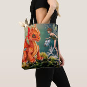 Dragon en Fairy Tote Bag (Dichtbij)