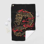 Dragon en Flames Golfhanddoek (Insitu)
