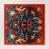 Dragon en Flames Legpuzzel (Horizontaal)