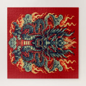 Dragon en Flames Legpuzzel (Horizontaal)