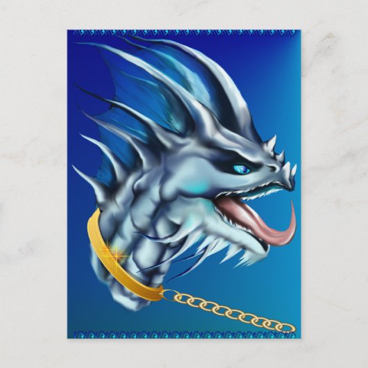 Dragon en Gold Chain Briefkaart (Voorkant)