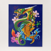 Dragon en Koi Legpuzzel (Verticaal)