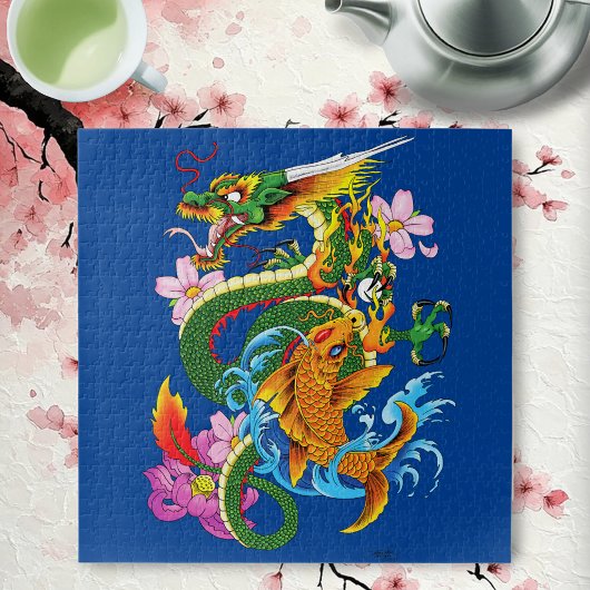 Dragon en Koi Legpuzzel