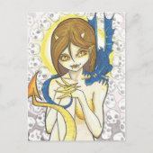 Dragon en Nymph skulls Fantasy Art Briefkaart (Voorkant)