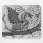 Dragon en Owl Mousepad Muismat (Voorkant)